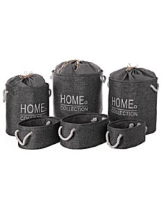 CESTO BAÑO GRIS POLIESTER 1