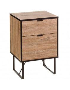 MUEBLE 2 CAJONES MDF/METAL...