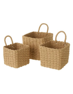 CESTA PAPEL TRENZADO BEIGE...