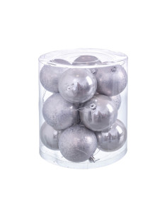 S/12 BOLAS PLATA 8 X 8 X 8 CM