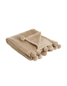 MANTA FRANELA CON BORLAS...