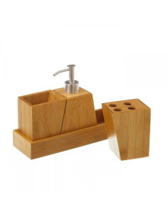 SET BAÑO 4 PIEZAS BAMBÚ...