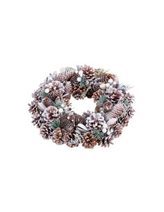 CORTINA PIÑAS NIEVE 35X35X9 CM