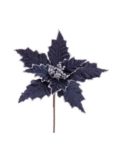 POINSETTIA TEJIDO AZUL...