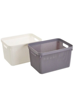 CESTA 2/C PP BLANCO-GRIS...