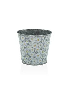 MACETA METALICA FLORES S