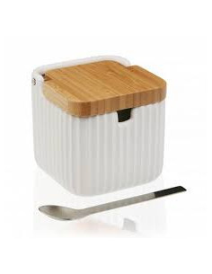 AZUCARERO BLANCO CON CUCHARA