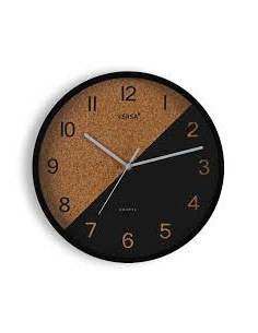 RELOJ COCINA NEGRO CORK 30 CM