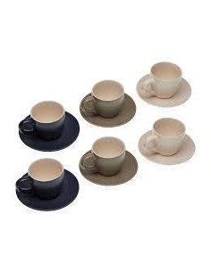 SET 6 CAFE TAZAS C/PLATO TASHI