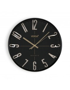 RELOJ NEGRO Y DORADO 30 CM
