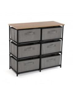 CAJONERA 6 CAJONES GRIS CLARA