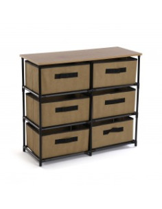 CAJONERA 6 CAJONES BEIGE