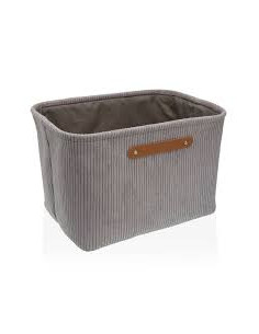 CESTA CORDUROY GRIS CL. RECT.