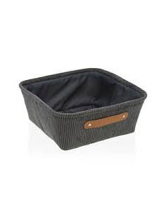 CESTA CORDUROY GRIS OSCURO