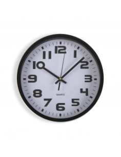 RELOJ COCINA NEGRO 25 CM