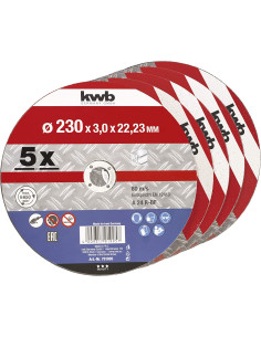 PACK 5 DISCOS CORTE METAL...