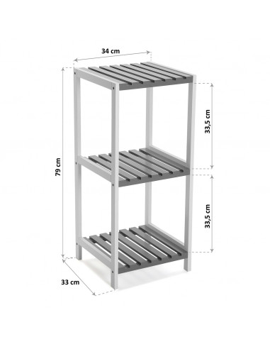 ESTANTERIA 3 BLADAS BLANCA
