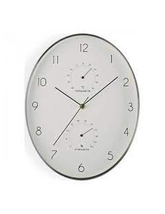 RELOJ COCINA OVALADO PLATA