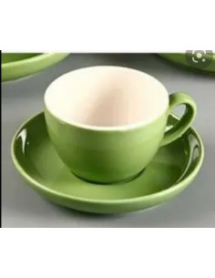 TAZA CAFE CON PLATO VERDE