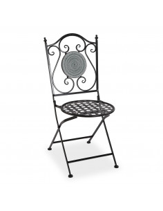 SILLA JARDIN MOSAICO GRIS