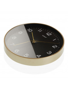 RELOJ NEGRO MARCO DORADO 2