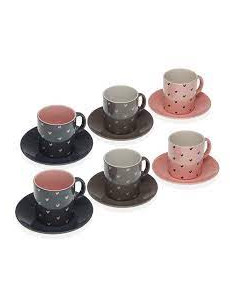 SET 12 PIEZAS  CORAZONES  TE