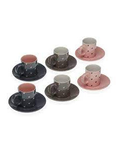 SET 12 PIEZAS CORAZONES CAFE