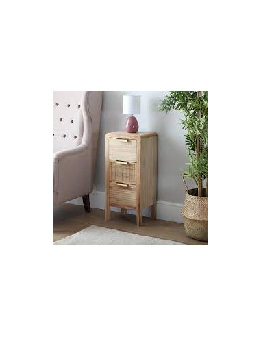 COMODA 3 CAJONES RATTAN