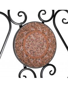 SILLA JARDIN MOSAICO ROJA 2