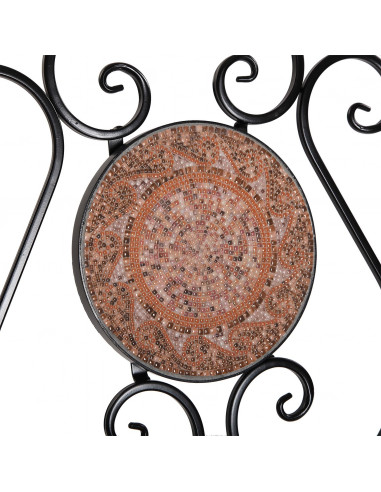 SILLA JARDIN MOSAICO ROJA