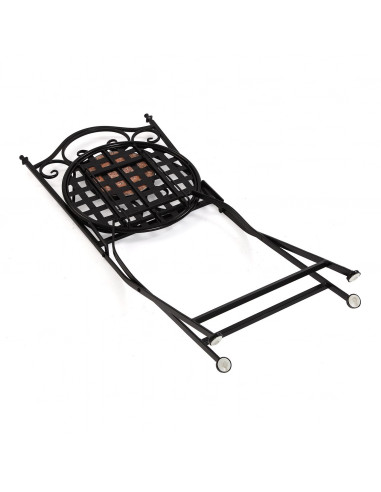 SILLA JARDIN MOSAICO ROJA