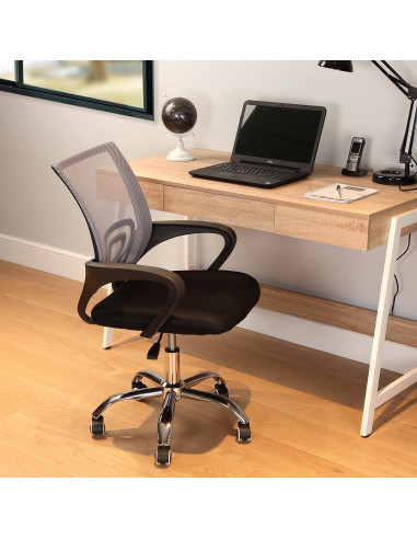 SILLA OFICINA NEGRA/GRIS