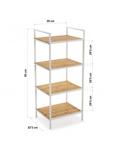 ESTANTERIA 4 BALDAS WHITE