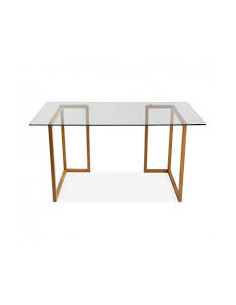 MESA OFICINA CRISTAL AC/MADERA 2