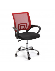 SILLA OFICINA NEGRA/ROJA