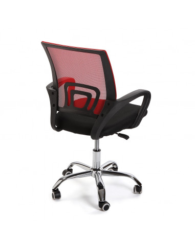 SILLA OFICINA NEGRA/ROJA