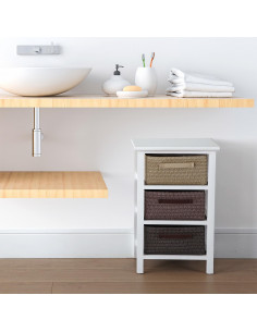 CAJONERA BANO 3 CESTAS MARRON 2