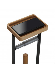 PORTARROLLOS METAL NEGRO BAMBU 2