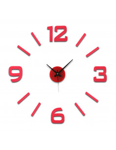 RELOJ PEGATINA ROJO