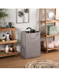 CESTA DE ROPA C/ASAS GRIS CLAR 2
