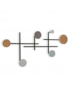 PERCHERO PARED 6 GANCHOS