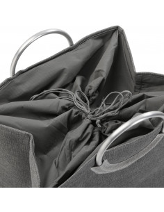 CESTA ROPA DOBLE GRIS OSCURO 2