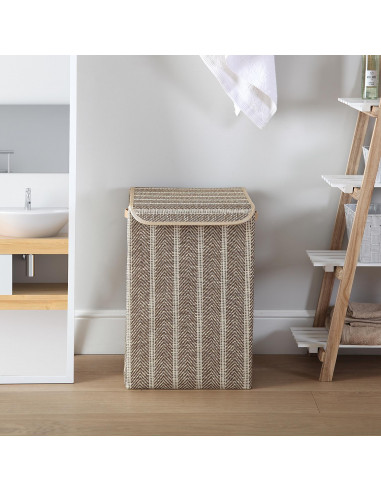 CESTO CON TAPA BEIGE