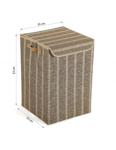 CESTO CON TAPA BEIGE