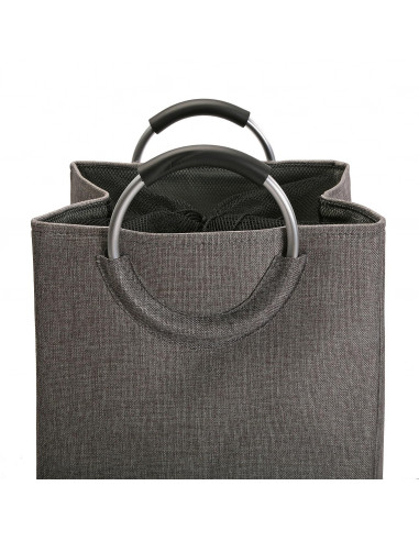 CESTA DE ROPA C/ASAS GRIS OSCURO