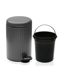 PAPELERA CON TAPA NEGRA 3L 2