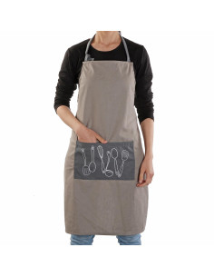 DELANTAL MARRON CLARO 2