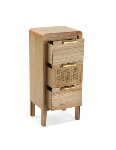 COMODA 3 CAJONES RATTAN