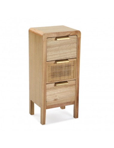 COMODA 3 CAJONES RATTAN