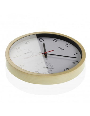 RELOJ BLANCO CON HIGROMETRO DIAM. 30.5CM